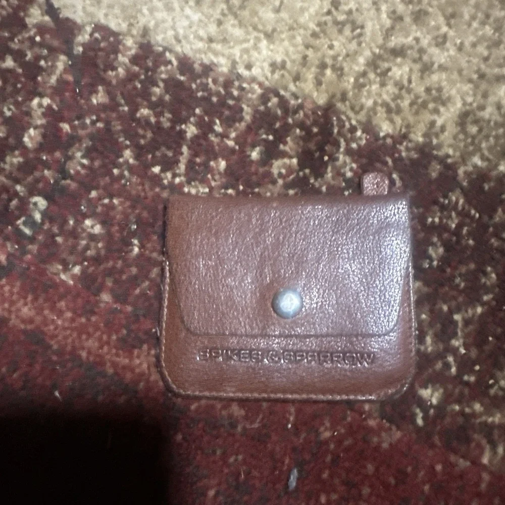 Spikes & Sparrow Brown Leather Crossbody Bag Messenger Small Cognac Distressed